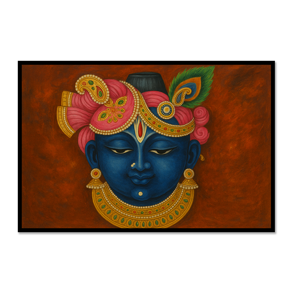 Srinathji Pichwai Art Print – Landscape with Divine Aura